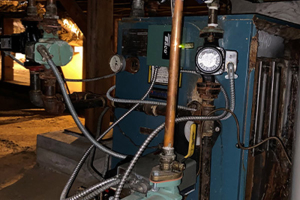 old oil fired Burnham boiler Madison CT