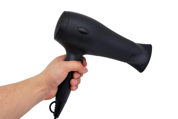 black hair dryer for defrosting frozen AC coils