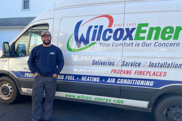 Wilcox Energy HVAC technician and service van